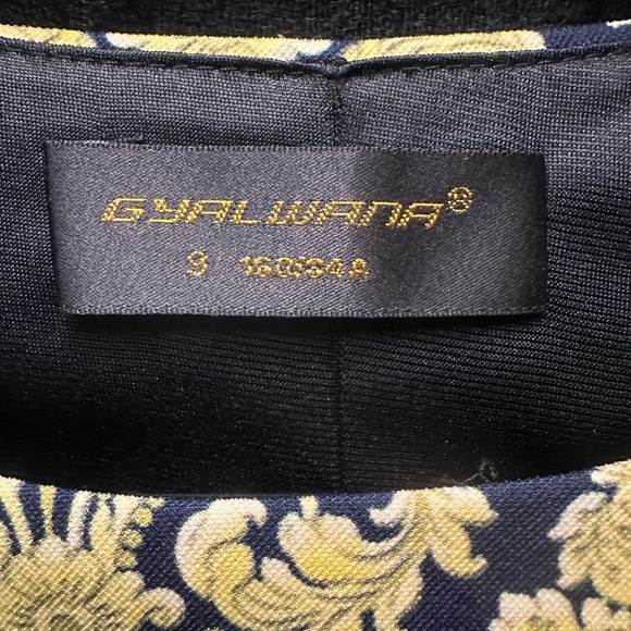 Gyalwana Black and Yellow Pencil Dress Size Small - Picture 5 of 5